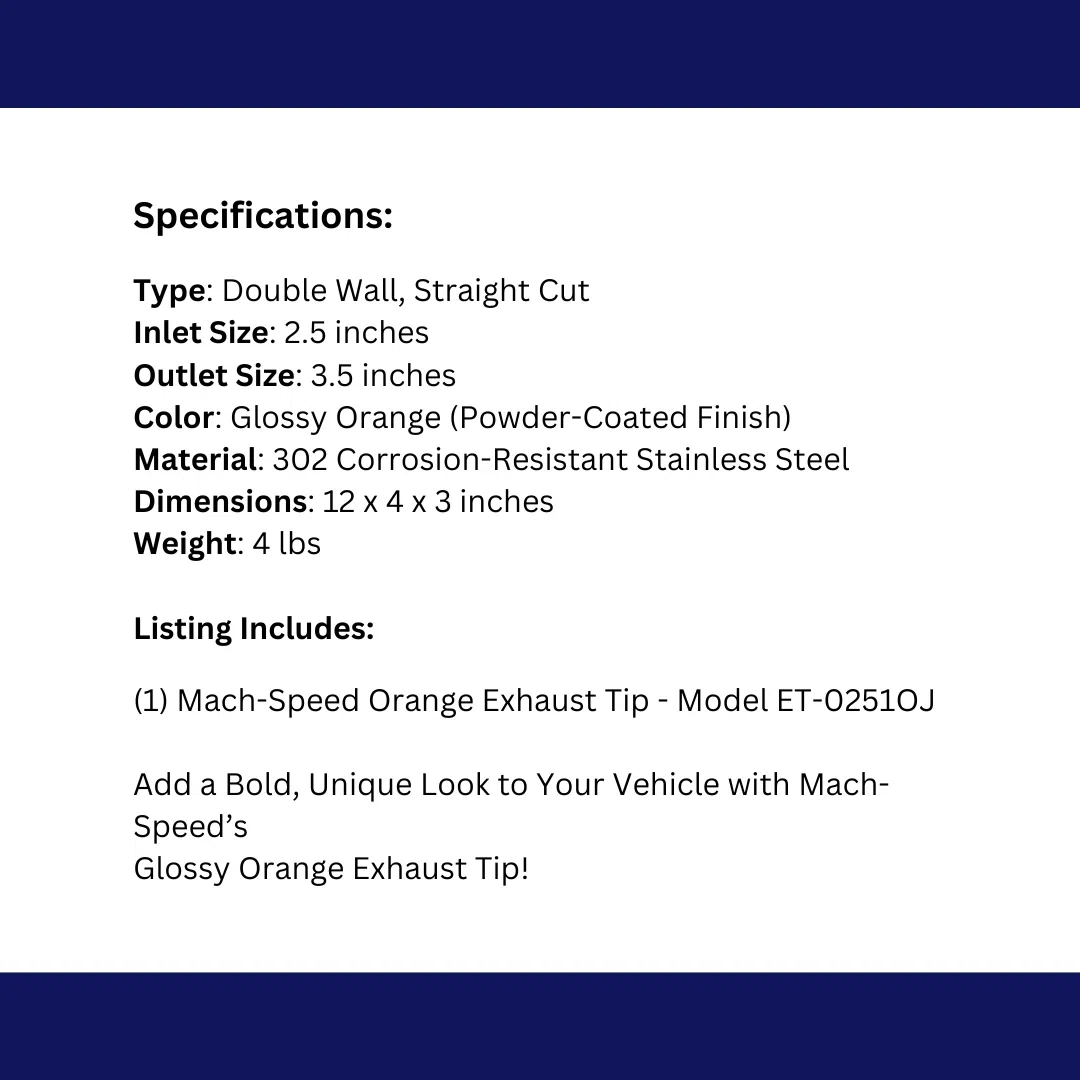Dual Round Double Wall Straight Cut Tip Powered Coat Orange-ET-0251OJ